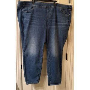 Torrid Feel The Fit Jeans Womens 5R 5X Blue Denim Super Soft Pull On Skinny Plus